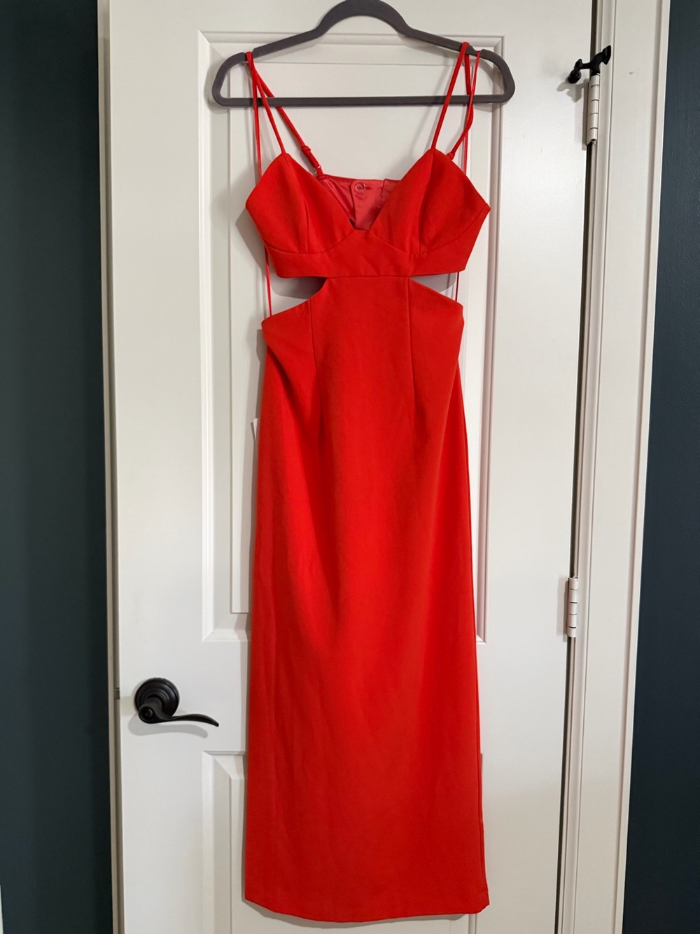 Bardot Cutout Slit Midi - Picture 2 of 4